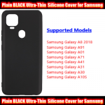 Plain BLACK Ultra-Thin Soft Silicone TPU Matte Gel Stylist Cover for Samsung Slim Fit Look